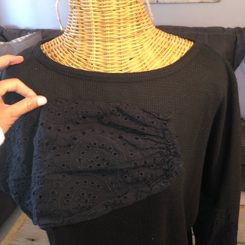 Loose Cross-Neck Cutout Long-Sleeved Off-Shoulder - Picture 5 of 6